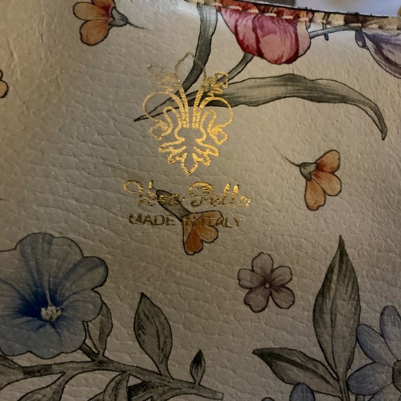 Vera Pelle Floral Shoulder Bag with Longstrap included - Picture 2 of 6